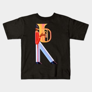 Alphabet R Music Kids T-Shirt